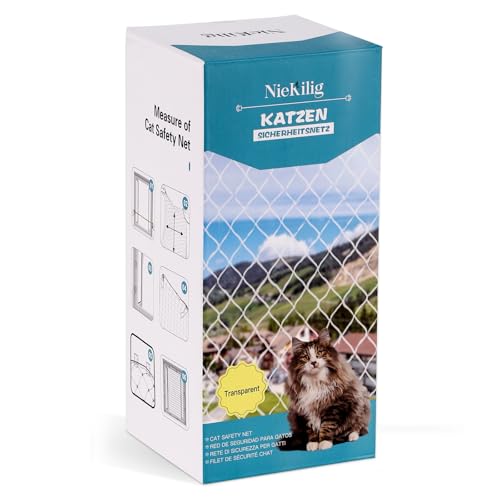 Transparentes Katzennetz für den Balkon